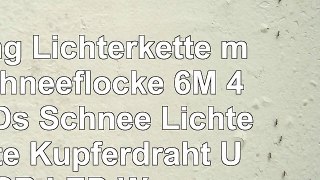 YMing Lichterkette mit Schneeflocke 6M 40 LEDs Schnee Lichterkette Kupferdraht USB LED