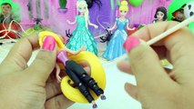 Play Doh Halloween Disney Princess Costumes - Rapunzel, Elsa, Snow White Cinderella Mini Dolls