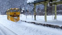 Awesome Powerful Snow Plow Train Blower Through Deep Snow railway tracks Full Extreme HD Compilation