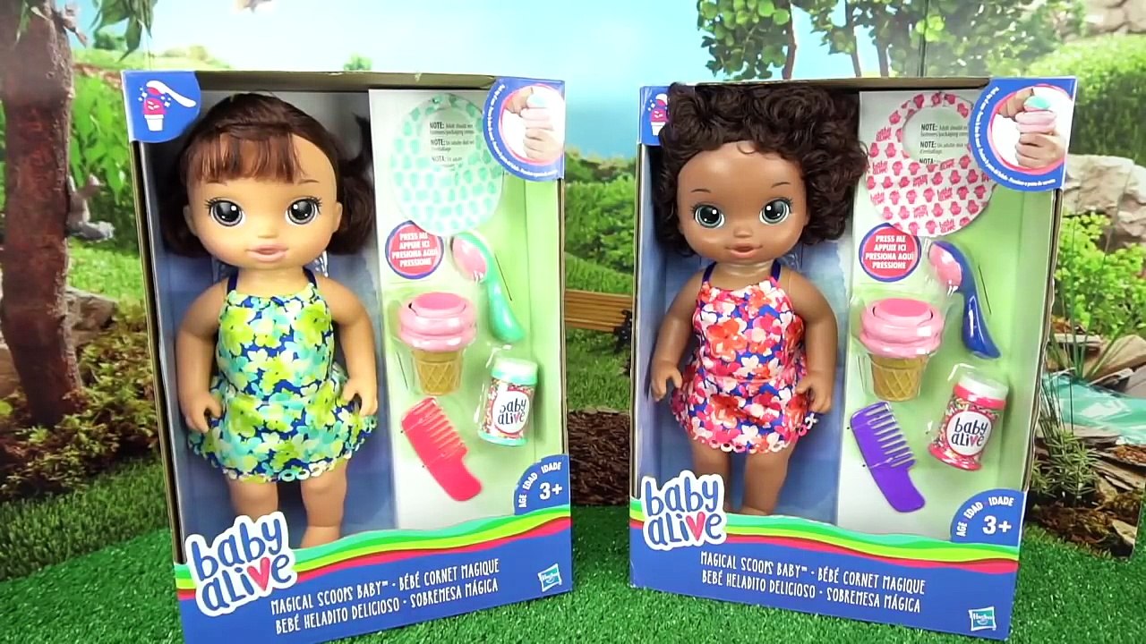 Baby Dolls Toy Ice Cream Cart Pretend Play with AG Size Dolls - Baby Alive Videos For Kids