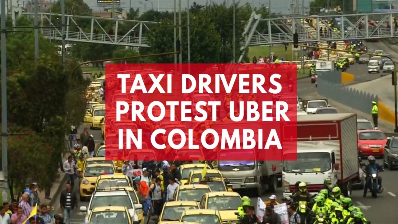 Colombian taxi drivers declare national strike protesting Uber