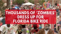 Thousands of 'zombies' dress up for Florida bike ride