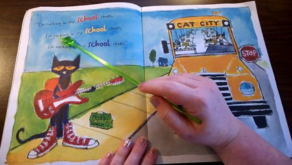 Kindergarten Read aloud of Pete the Cat Rocking in My School Shoes