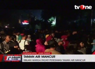 Ribuan Warga Padati Taman Air Mancur Sri Baduga