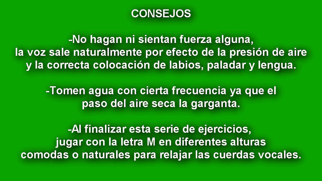 Ejercicios de vocalización - Clases de canto
