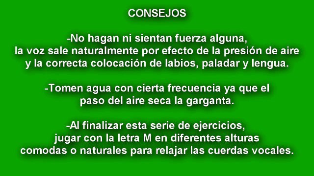 Ejercicios de vocalización - Clases de canto