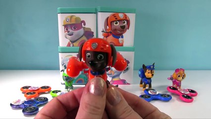 Download Video: Paw Patrol FIDGET SPINNERS Save Pups from Boxes Children Learn Colors Fizzy Fun Toys