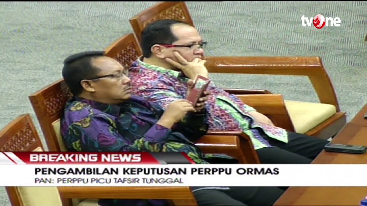 Fraksi PAN Tolak Perppu