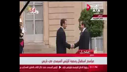 ماكرون يستقبل الرئيس السيسي بقصر الإليزيه