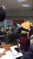 Brawl between Ukrainian nationalists and police in courtroom in Kiev