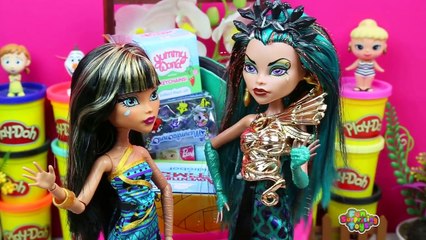 GIANT Cleo de Nile Surprise Egg Play Doh | Monster High Barbie Finding Dory Sofia the First Toys