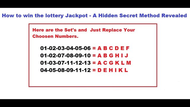 How to win the lottery Jackpot - A Hidden Secret Method Revealed