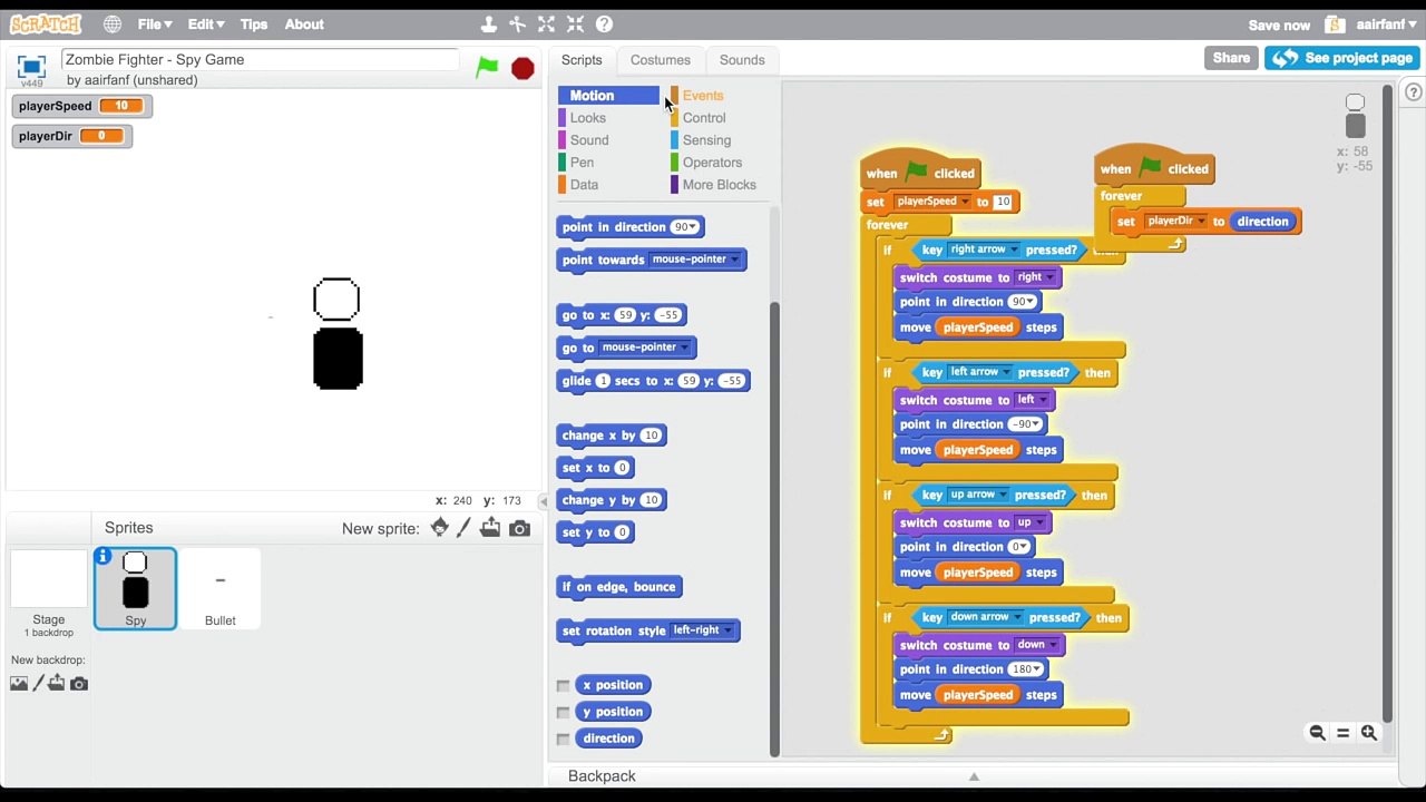 Scratch Tutorial How to Create an Epic Zombie Shooter Game! (Part 1