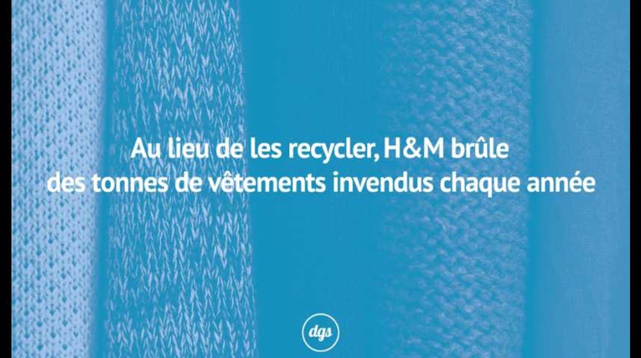Au lieu de les recycler, H&M brûle des tonnes de vêtements invendus chaque année
