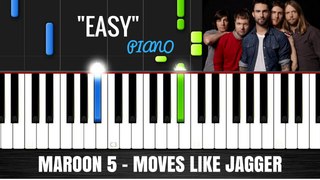Maroon 5 - Moves Like Jagger Piano (Tutorial + Cover) with Lyrics | Synthesia Lesson