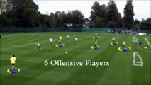 Villarreal CF Soccer DrillExercise - 6 vs 5 Overload TTT