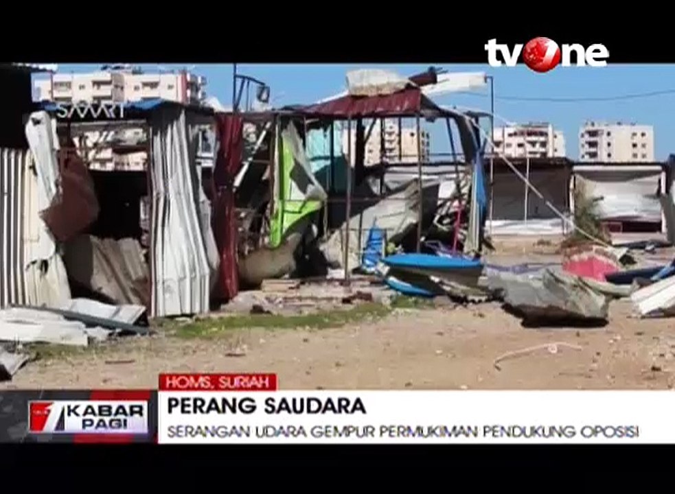 Serangan Udara Gempur Permukiman Pendukung Oposisi di Suriah