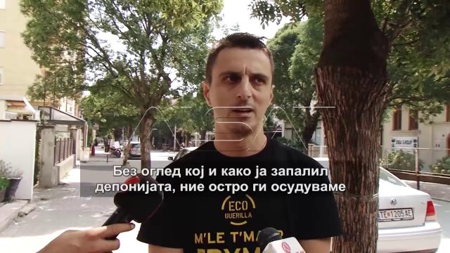 Протест во Тетово против палењето на дивата депонија