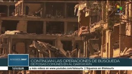 Siria: hallan 128 cuerpos de civiles tras liberación de Al Qaryatayn