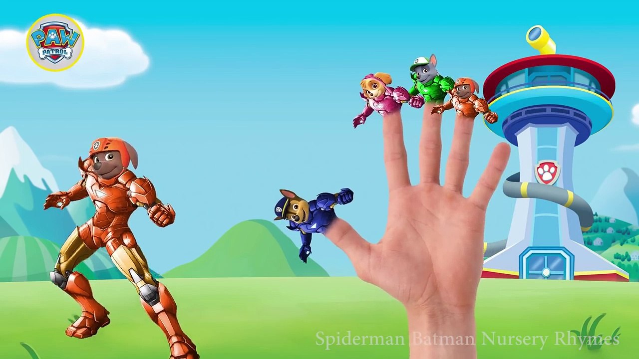 PacMan with Paw Patrol as Iron Man Learning colors - Pacman Cartoon For Kids with Nursery Rhymes