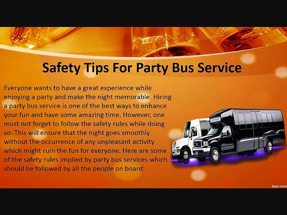 Safety Tips for Party Bus Service