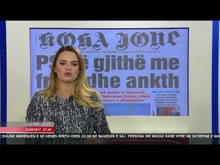 SHTYPI I DITES ME TITUJT KRYESORE TE FAQEVE TE PARA TE GAZETAVE SHQIPTARE, E MERKURE 23 GUSHT 2017 L