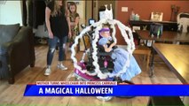 Mom Transforms Daughter's Wheelchair Into a Princess Carriage for Halloween