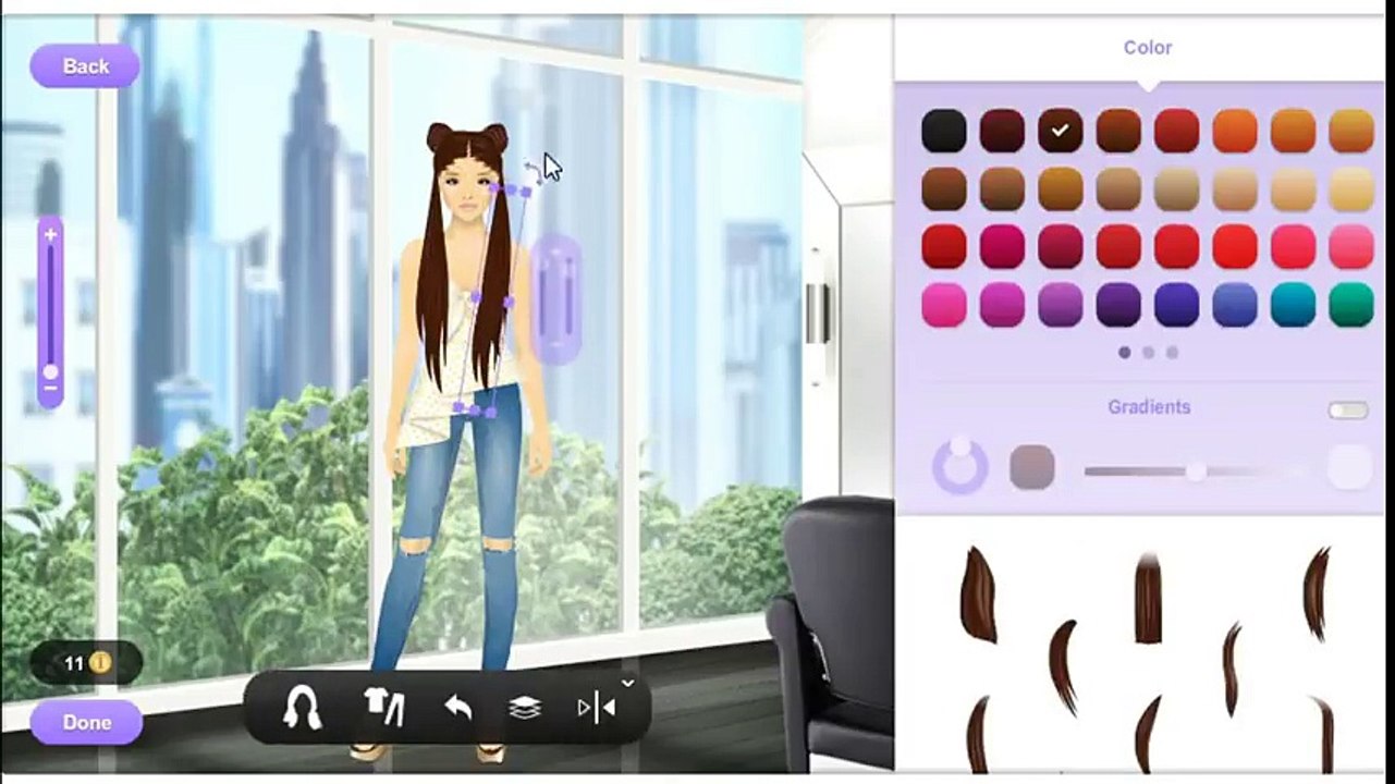 Stardoll Ariana Grande 10 stardollars hair design tutorial (cheap and easy)