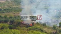 Report TV - Zjarr në kodrat e Ardenicës,  rrezikohen antenat e TV
