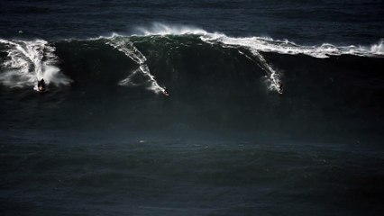 Here's a Massive Nazare Party Wave