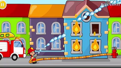 Learning Professions - Educational Game Cartoon for Children : Firefighter, Police, Builder, Doctor