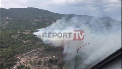 Report TV - Zjarr pranë Kishës së Laçit  rrezikohen disa banesa/VD