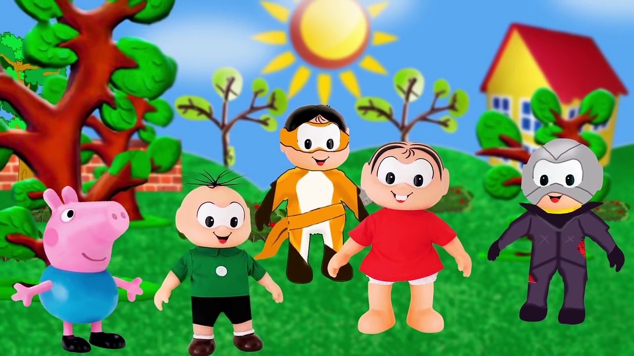 Monica toy Ladybug akumada e Cebolinha Cat Noir contra Cascão Hawl Moth e o Hulk Do Mal