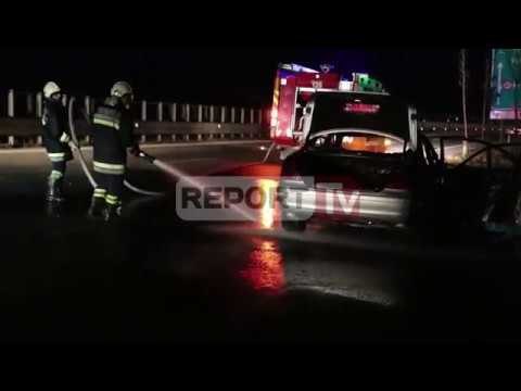 Report TV - Vlorë, makina merr flakë në lëvizje,shkrumbohet tërësisht