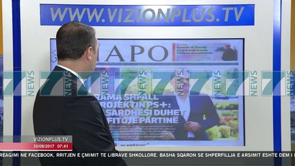 SHTYPI I DITES ME TITUJT E GAZETAVE SHQIPTARE E ENJTE 31 GUSHT 2017 - News, Lajme - Kanali 7