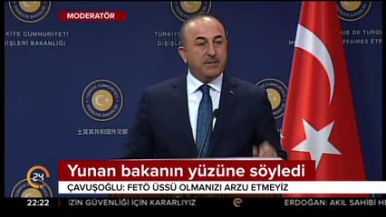 Yunan bakanın yüzene söyledi
