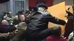 Brawl between Ukrainian nationalists and police in courtroom in Kiev