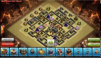 Clash of Clans - War Base TH9 Anti Gowipe | Lavaloon | Hog riders | Speed buid   Replays