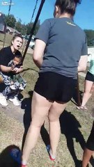 Hood Rat Punches Hood Rat Holding Baby