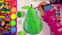 Drawing a Pear Coloring Page for Kids to Learn Drawing Coloring and Painting