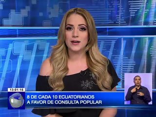 8 de cada 10 ecuatorianos a favor a Consulta Popular