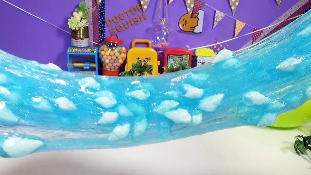 BEACH SLIME! DIY Summer Slime Crunchy Seashells Squishy Sea Creatures Doctor Squish