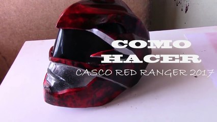 Como hacer / Casco Power Ranger Rojo/ DiY RED RANGER HELMET MOVIE 2017