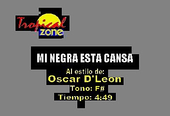 Mi Negra Esta Cansa - Oscar De León (Karaoke)