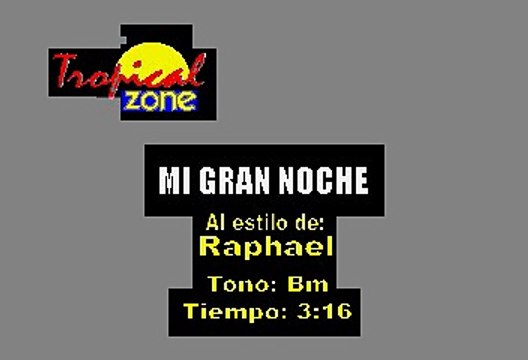Mi Gran Noche - Raphael (Karaoke)