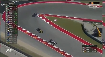 Sergio Perez vs Carlos Sainz battle at the united states gp