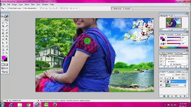 how to change background adobe photoshop 7.0 in hindi