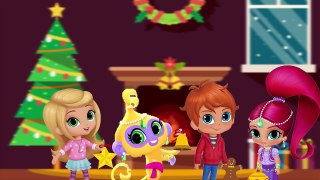 Shimmer and Shine Christmas Five Little Kids dressing Christmas Tree Nursery Rhymes Compilation