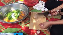 How To Fry Egg With Sa Orm - Egg Recipes - Cambodian Traditional Food