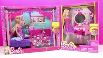 Decoración Habitación de BARBIE en español | Cama y Tocador Casa Glam de Juguetes de Barbie